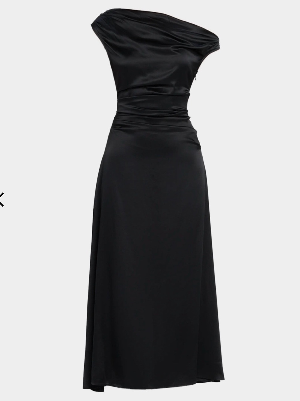 STAUD Phare silk midi dress black